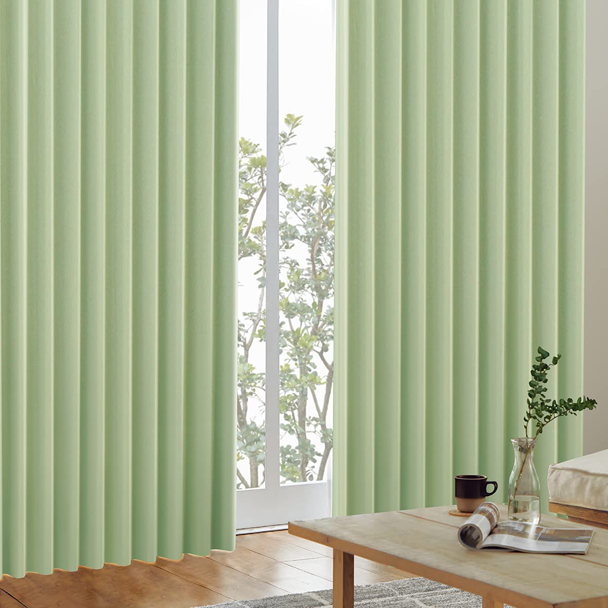 Amazon｜カーテンくれない 1級 遮光カーテン「K-wave-D-plain」 日本製